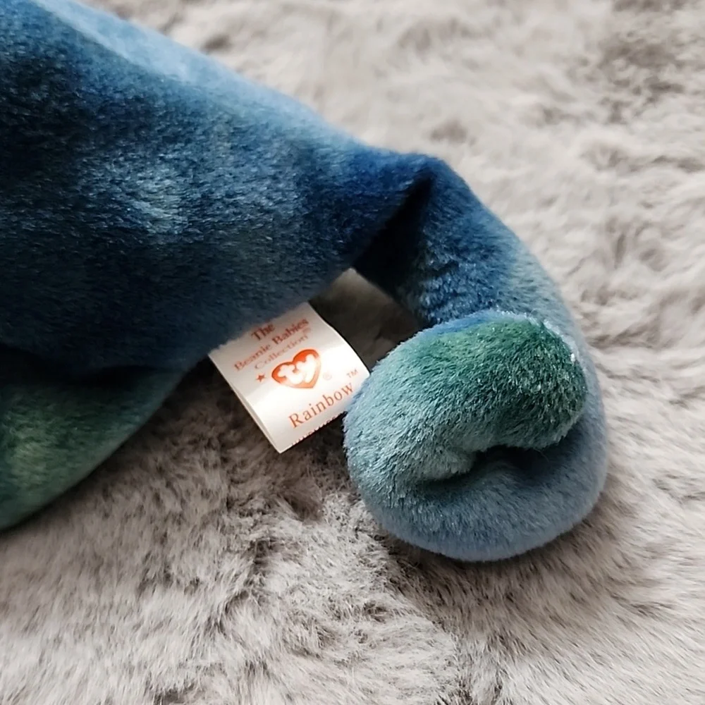NWT Ty Original Beanie Babies Rainbow the Chameleon‎